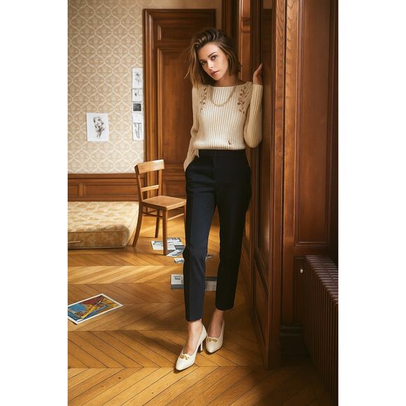 Bally Ivory Leather Chain Pumps — Vintage Milan, Quiet Luxury, Fall Runway | 90s - Picture 13 of 16